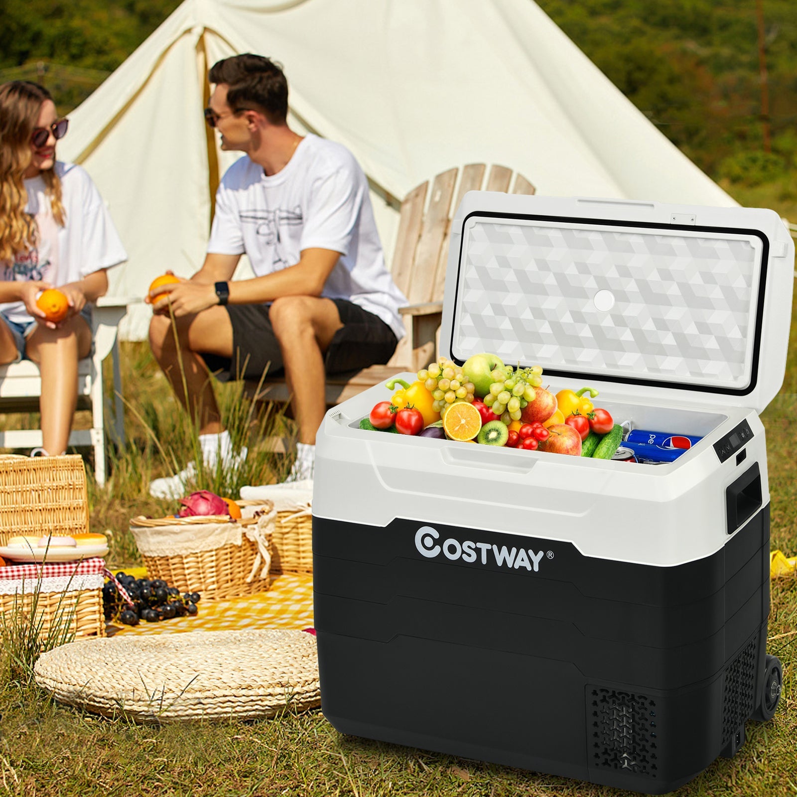42 QT Portable Dual-Zone Car Refrigerator - Energize Trek