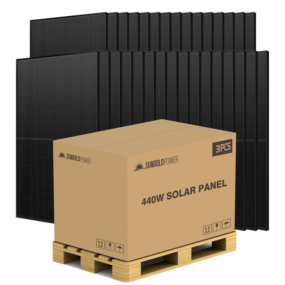 440W MONO BLACK N-Type SOLAR PANEL FULL PALLET (31 PANELS) UL61730 CEC Listed - Energize Trek