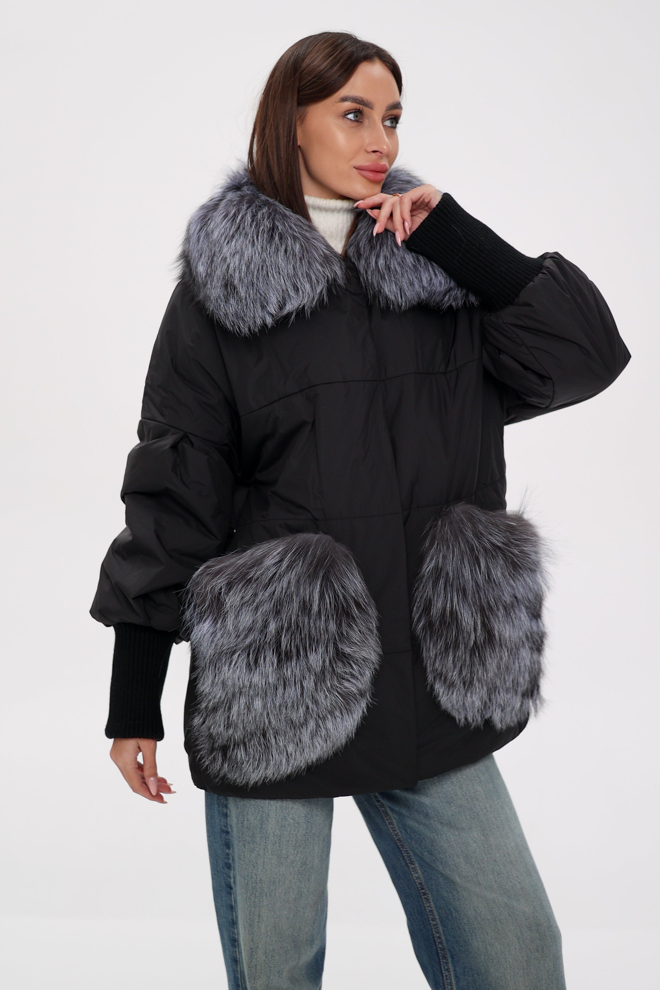 Genuine Silver Fox Down Fill Coat - Energize Trek