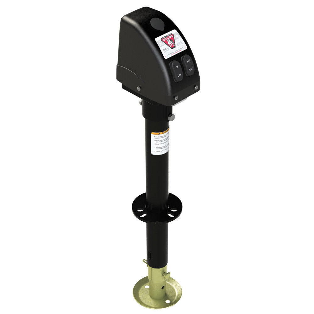Bulldog 3500lbs AFrame RV Jack wPowered Drive  12V  Black Cover 500187