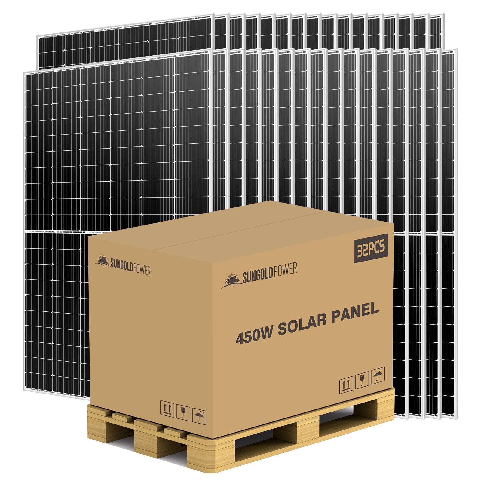 450W MONO PERC SOLAR PANEL FULL PALLET (32 PANELS) UL 61730 CEC Listed - Energize Trek