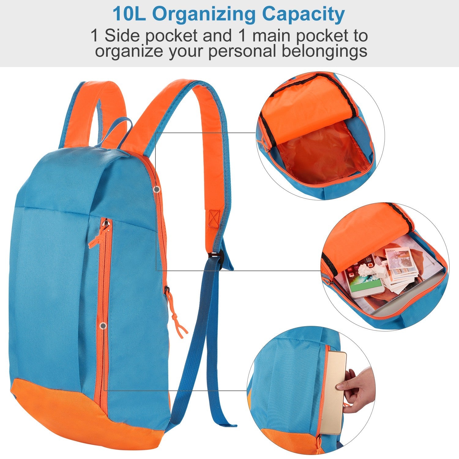 10L Outdoor Sport Backpack Waterproof Daypack Travel Knapsack Schoolbag for Sports Traveling Climbing Cycling Hiking