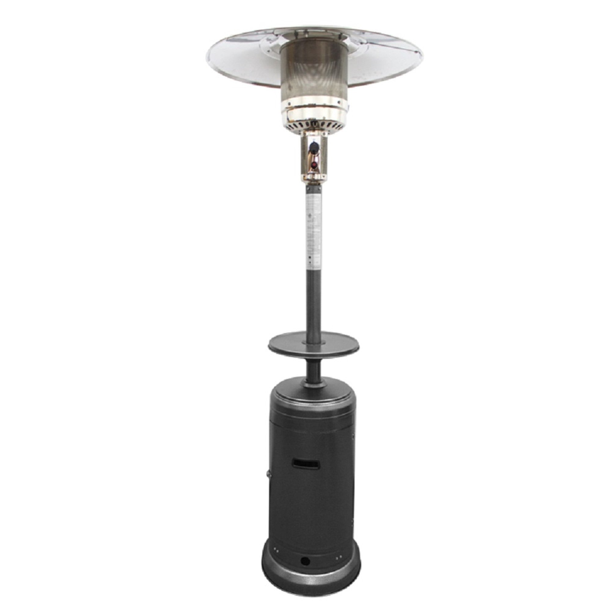 48000 BTU Silver Steel Propane Cylindrical Pole Standing Patio Heater-0
