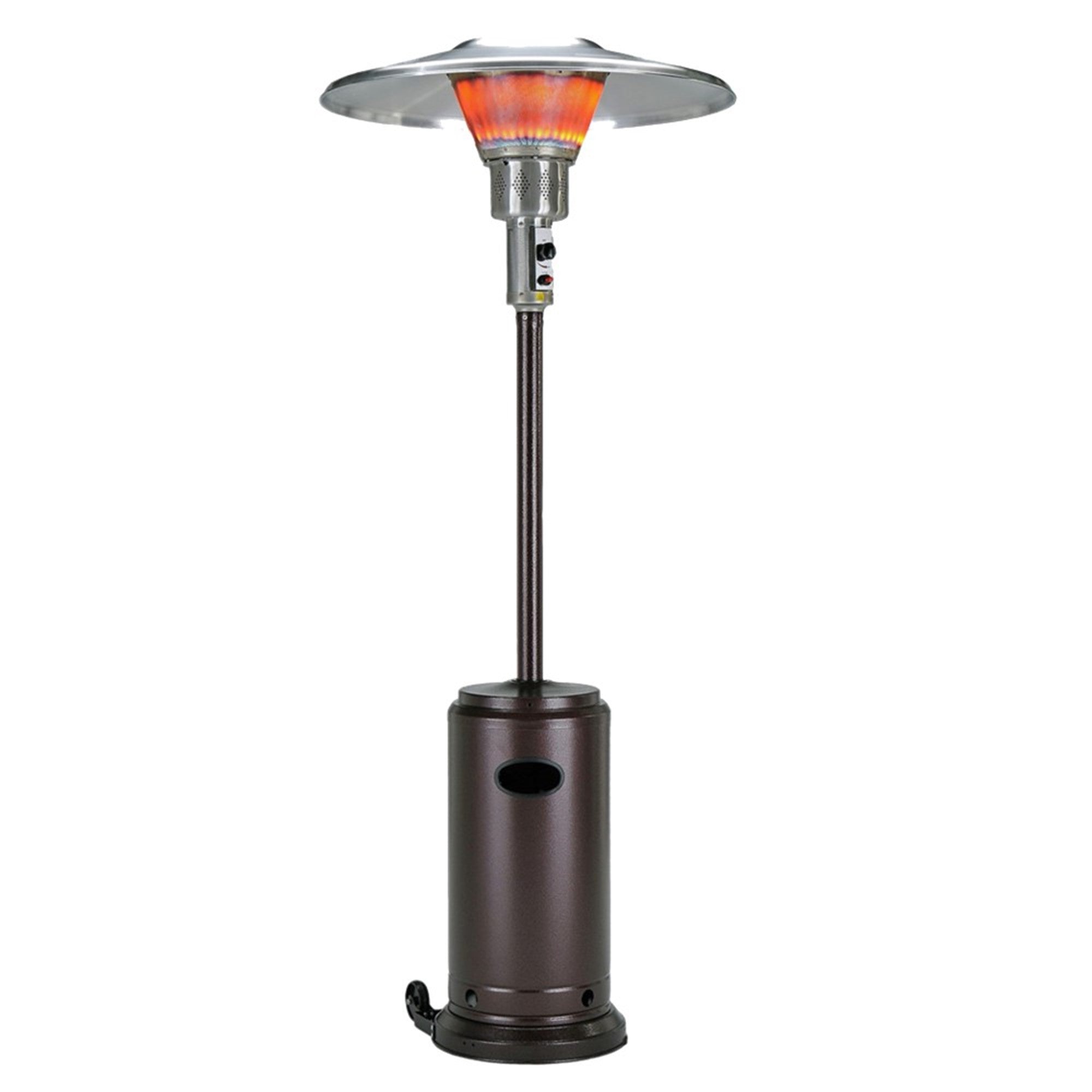40000 BTU Bronze Steel Propane Cylindrical Pole Standing Patio Heater-1