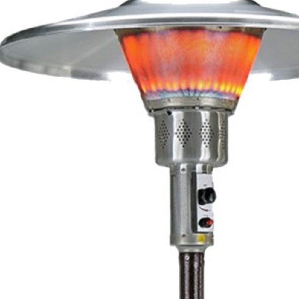 40000 BTU Bronze Steel Propane Cylindrical Pole Standing Patio Heater-3