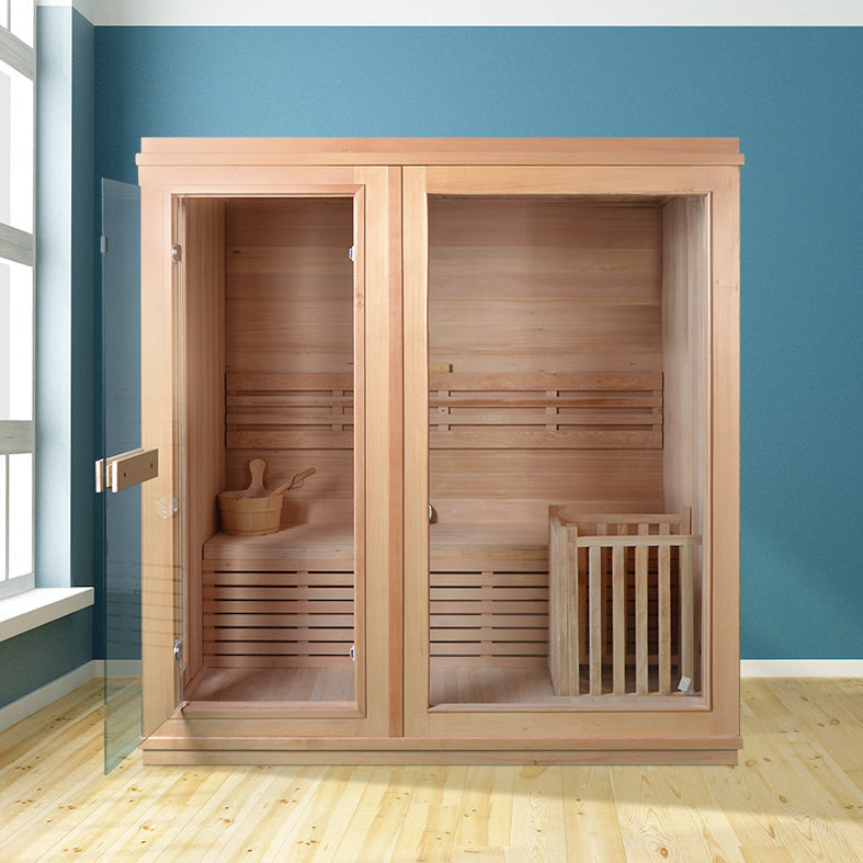 SAUNA EVOLUTION®  Finland Traditional Indoor Wooden Sauna Glass 07 - Energize Trek