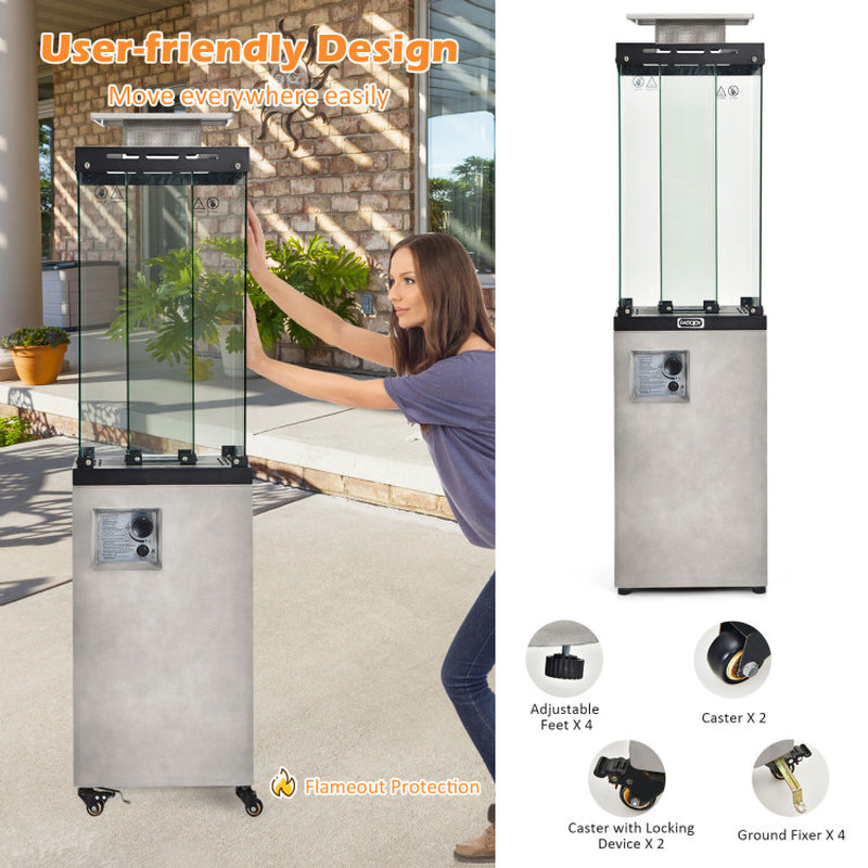 41,000 BTU Propane Patio Heater with Metal Hood-4