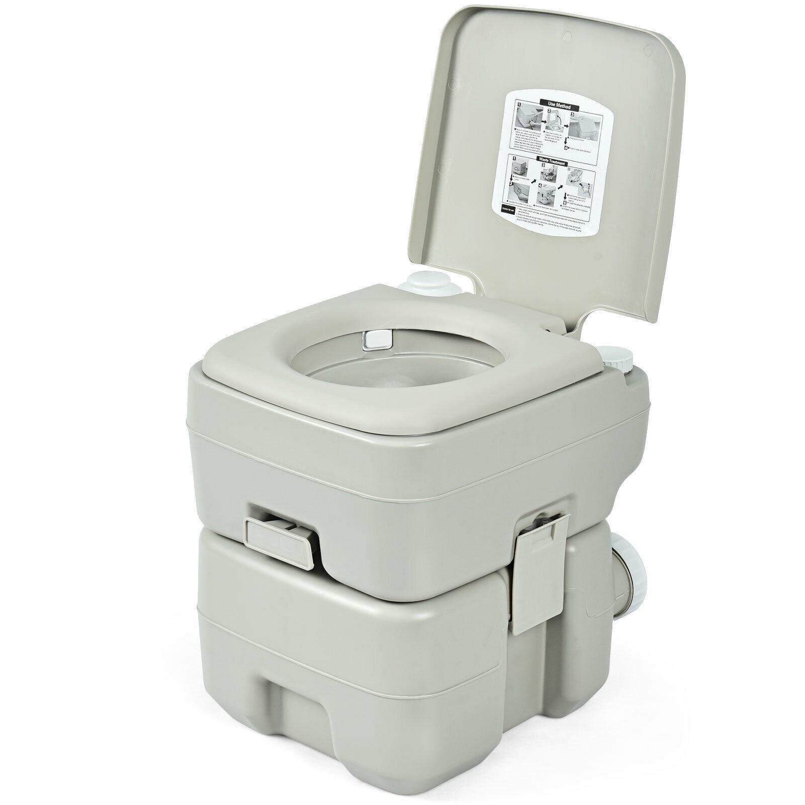 5.3 Gallon 20 L Portable Travel Toilet for Camping RV Indoor Outdoor - Energize Trek