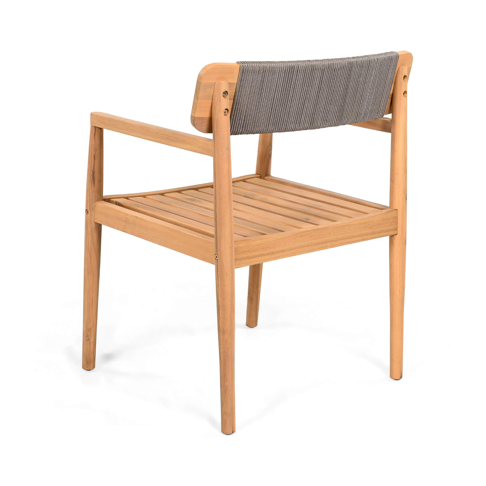 Premium 5-Piece Acacia Wooden Outdoor Furniture Patio Set With Dining Chairs And Table (SAK70445) - Energize Trek
