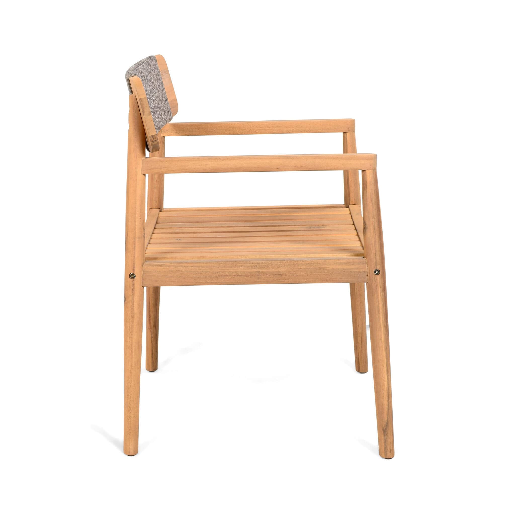 Premium 5-Piece Acacia Wooden Outdoor Furniture Patio Set With Dining Chairs And Table (SAK70445) - Energize Trek