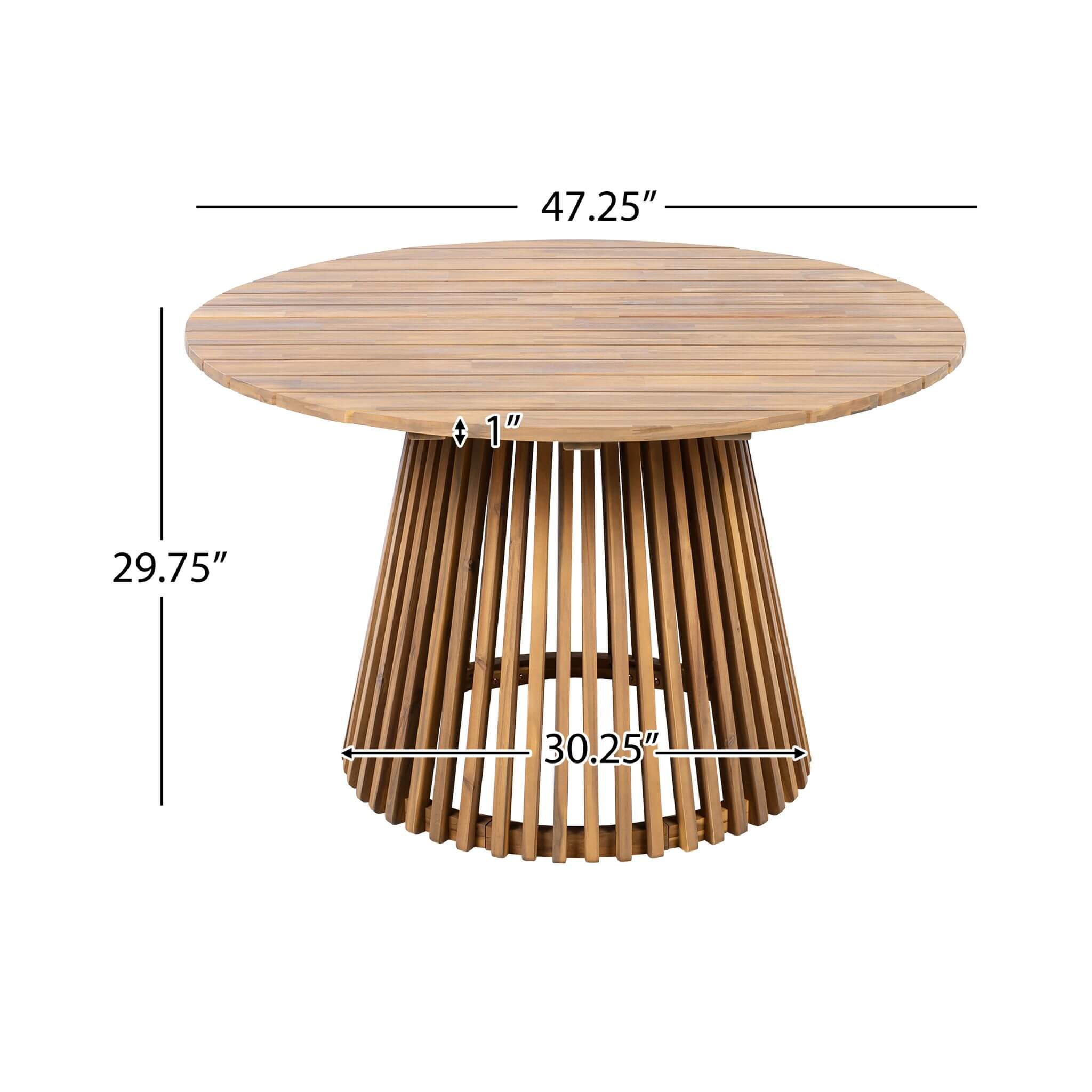 Premium 5-Piece Acacia Wooden Outdoor Furniture Patio Set With Dining Chairs And Table (SAK70445) - Energize Trek