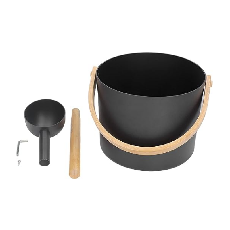 SAUNA EVOLUTION®  Large capacity Aluminum sauna bucket set (with spoon) - Energize Trek