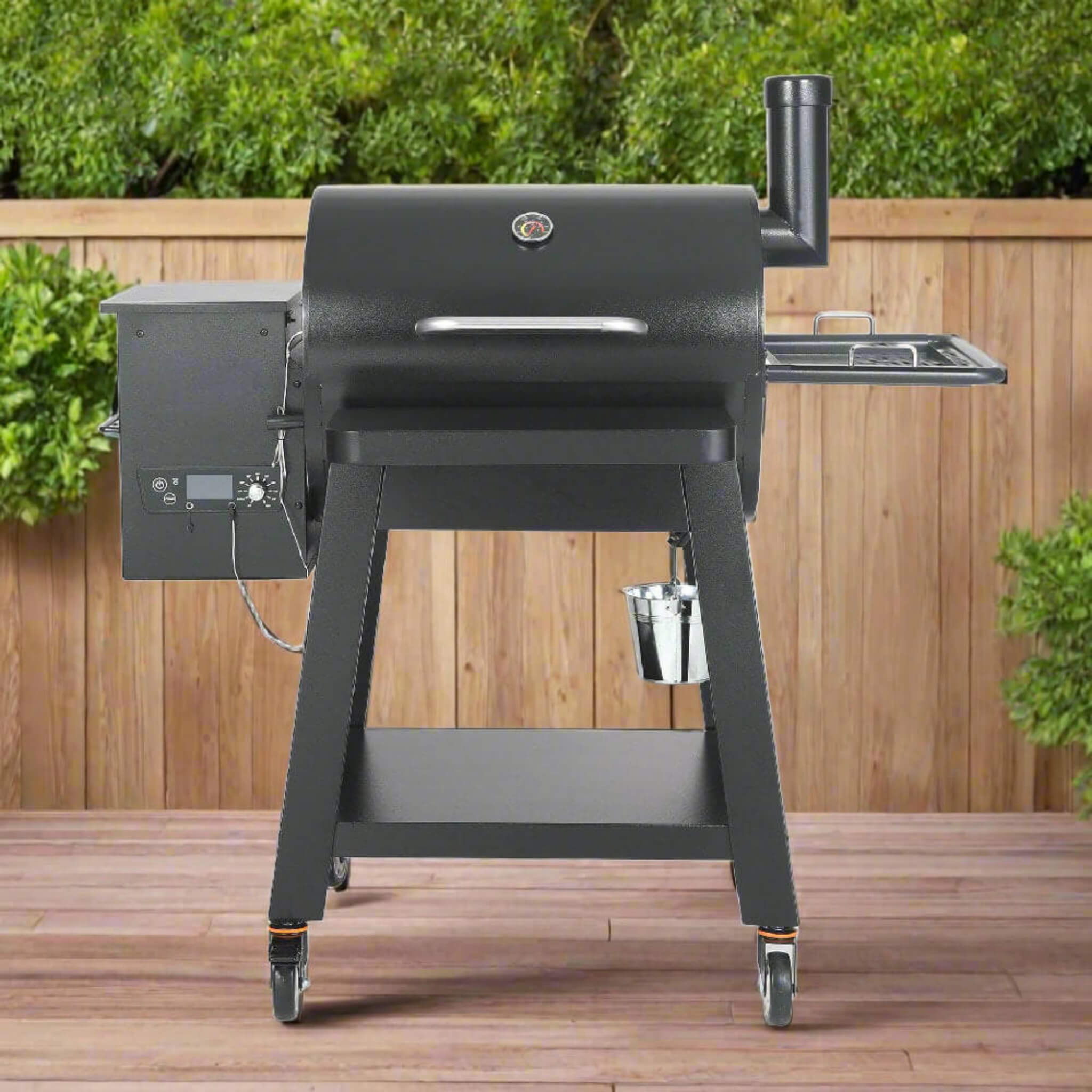 53" Heavy Duty Portable Wood Pellet BBQ Grill With Cart (SAK93641) - Energize Trek