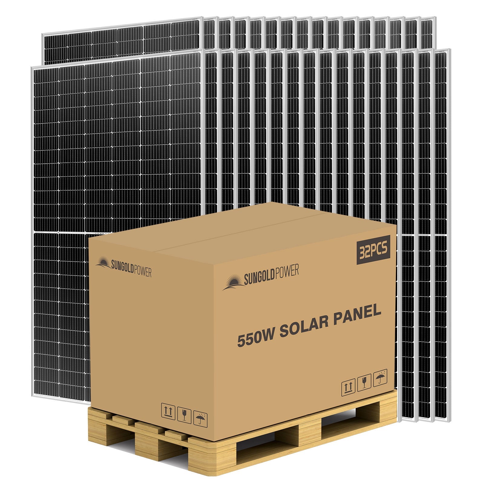 550W MONO PERC SOLAR PANEL FULL PALLET (32 PANELS) UL 61730 CEC Listed - Energize Trek