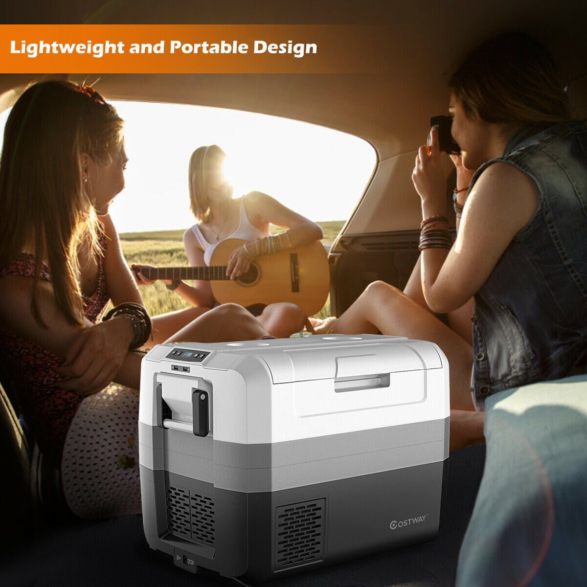 58 Quart Portable Electric Camping Car Cooler - Energize Trek