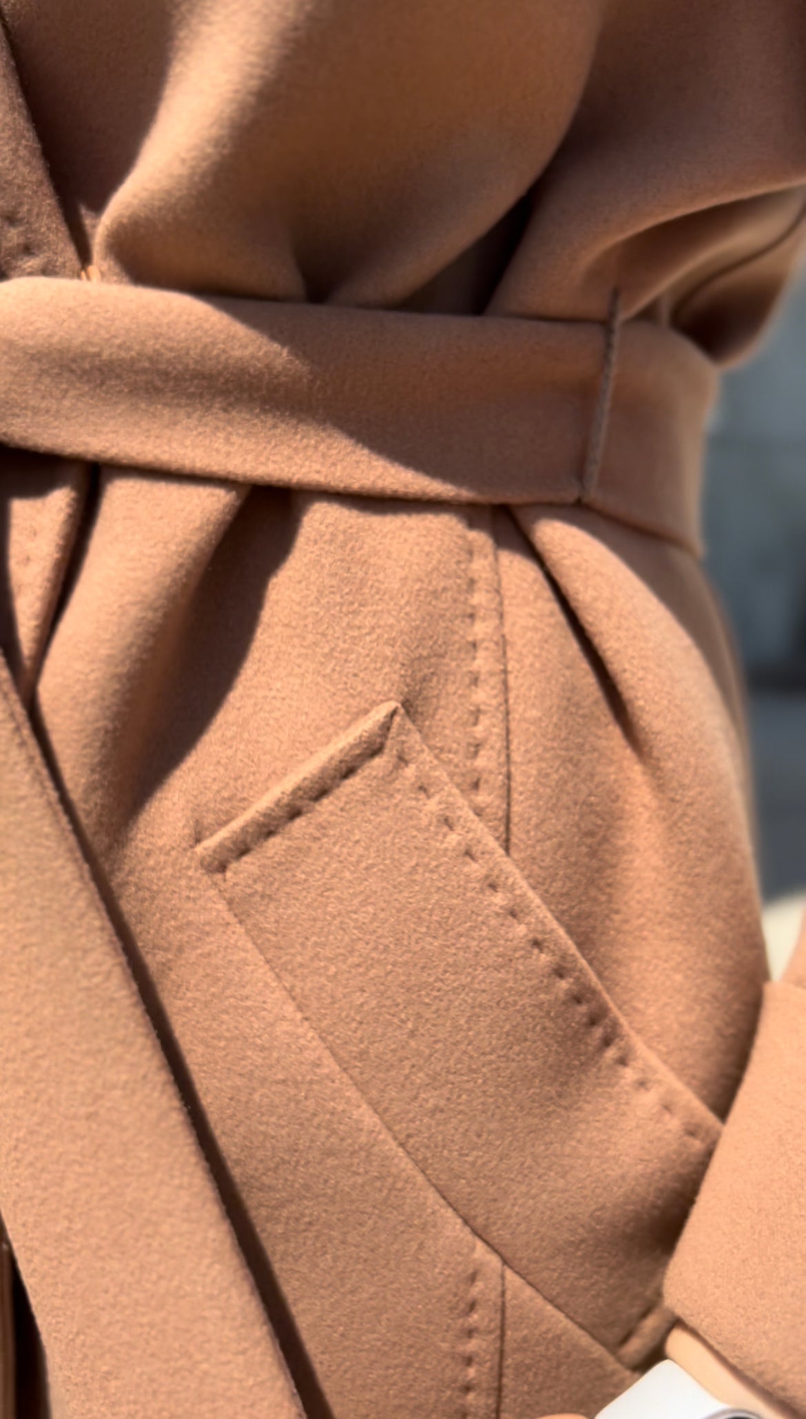 Genuine Polar Fox Tailored Cashmere Wool Coat - Energize Trek