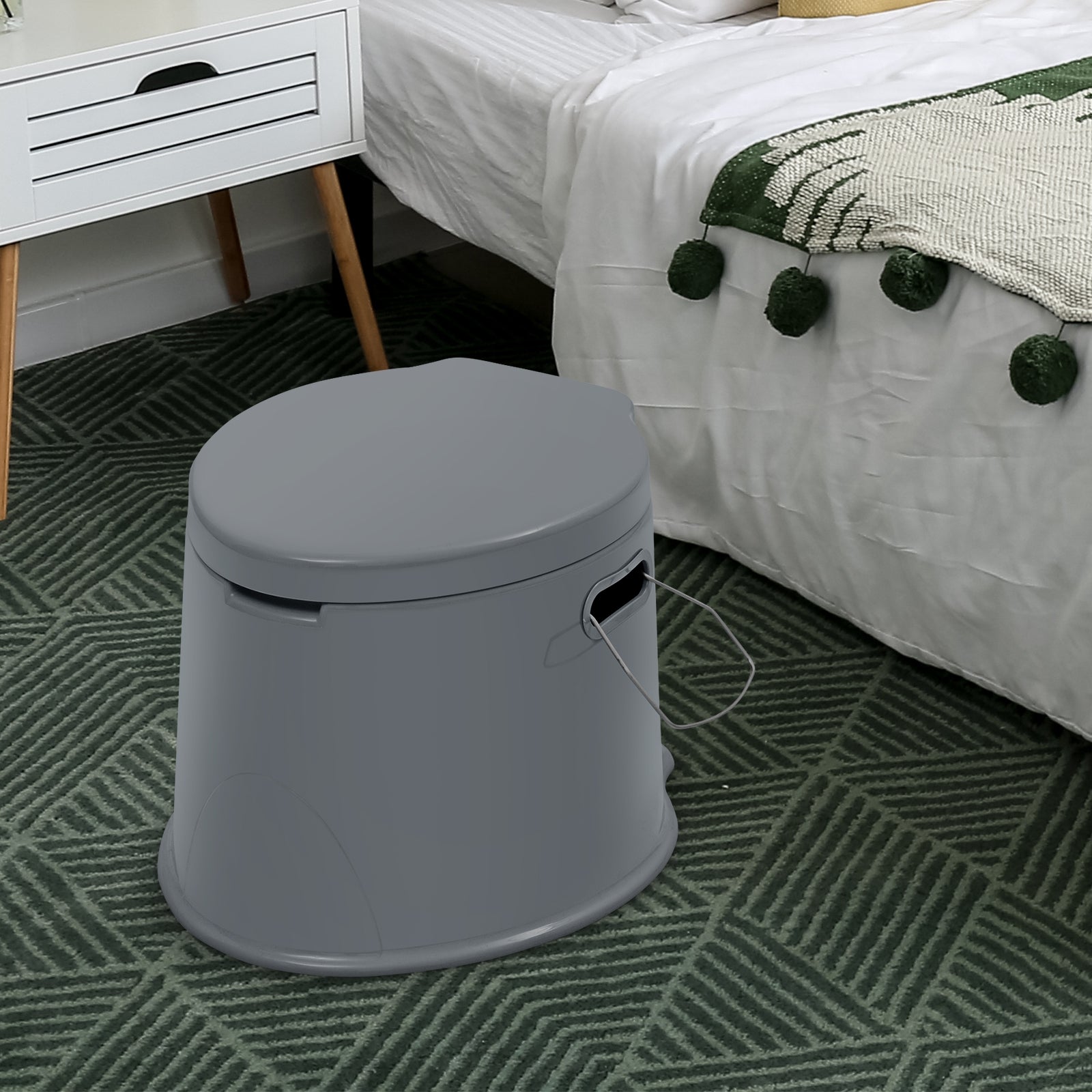 5L Portable Travel Toilet with Paper Holder for Outdoor - Energize Trek