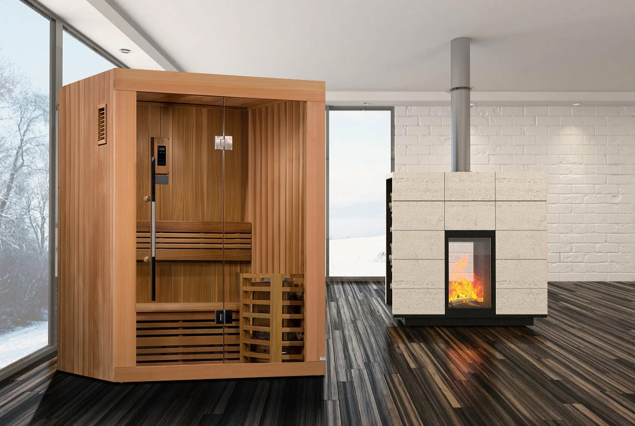 SAUNA EVOLUTION® 2 Person Traditional Steam Sauna Modern Relax *Wifi included* - Energize Trek