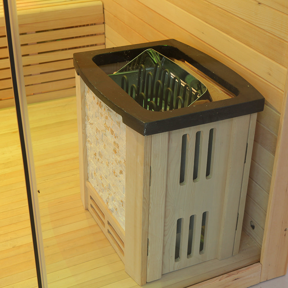 SAUNA EVOLUTION® Include Therapy Wood Traditional Steam Sauna Modern Relax 7 - Energize Trek