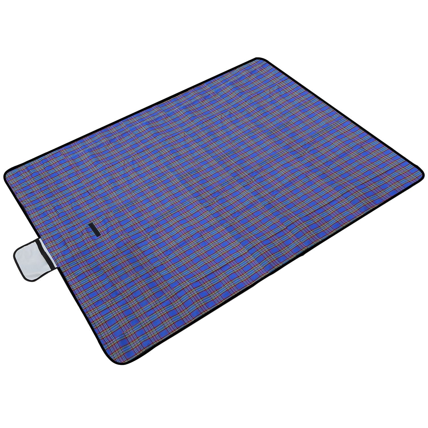 60" x 78" Waterproof Picnic Blanket Handy Mat with Strap Foldable Camping Rug for Camping Hiking Grass Travelling - Energize Trek