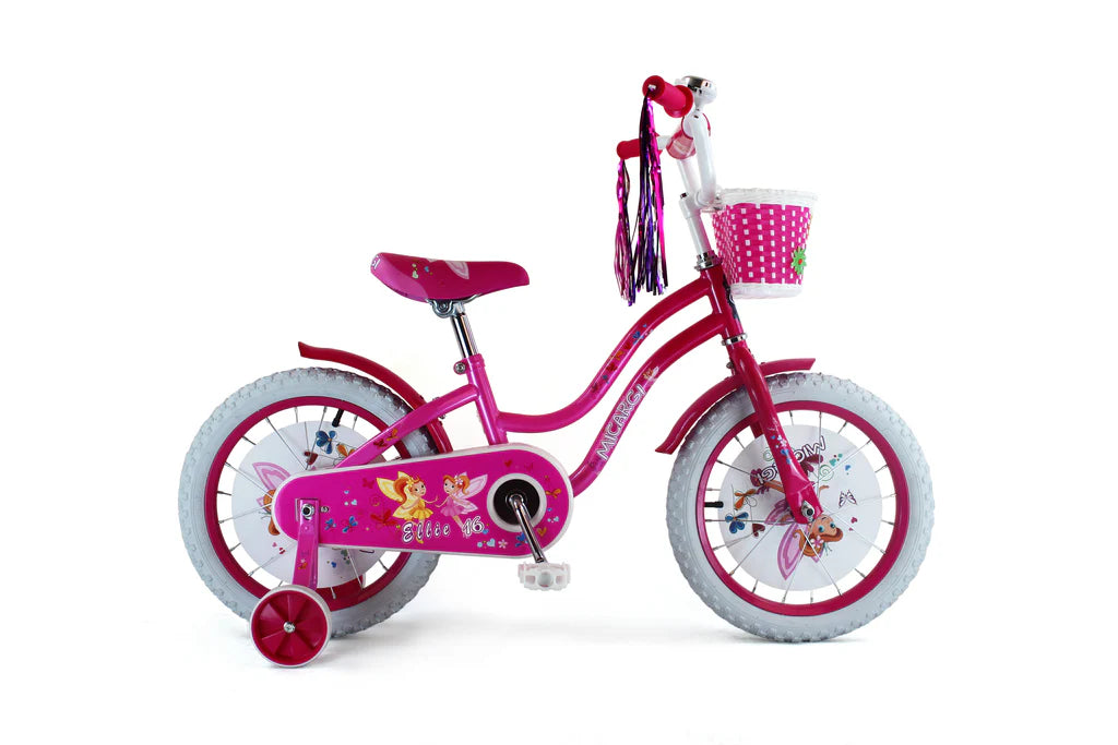 16" Cruiser Steel Frame Coast Brake One Piece Crank, White Full cover Chain cover , Baskets, Fenders & Rims, White Tire, Frame - Energize Trek