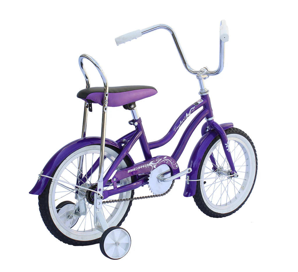Micargi Taylor 16" Lowrider Coaster Brake One Piece Crank Alloy Rims 16x1.75 28H White Wall Tire, High Rise Handlebar & Black Banana Seat, - Energize Trek