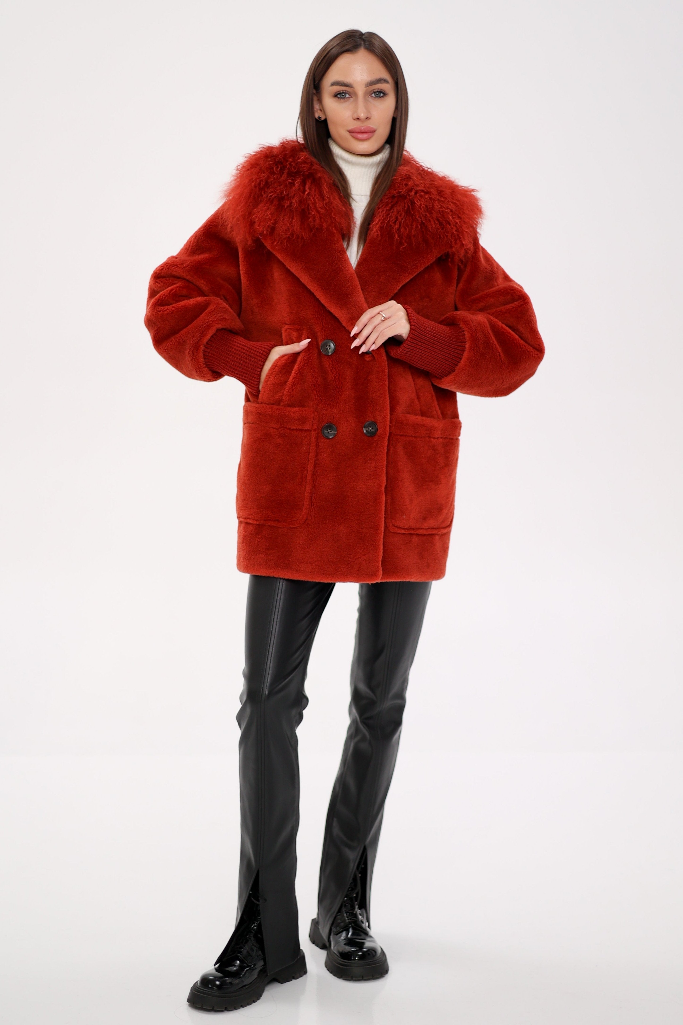 Genuine Lama Fur Peruvian Wool Coat - Energize Trek
