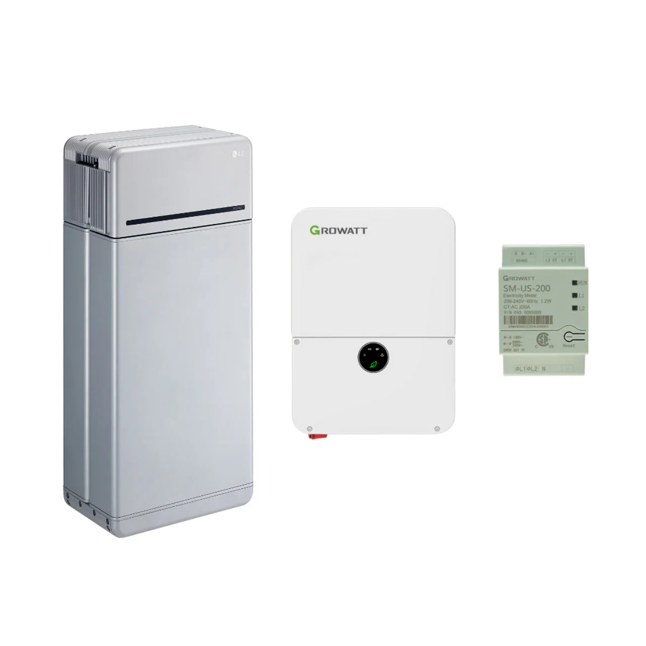 LG 16H Prime 16kWh High Voltage Battery Bundle with Growatt 7.6kW or 11.4kW Grid-Tie Inverter - Energize Trek