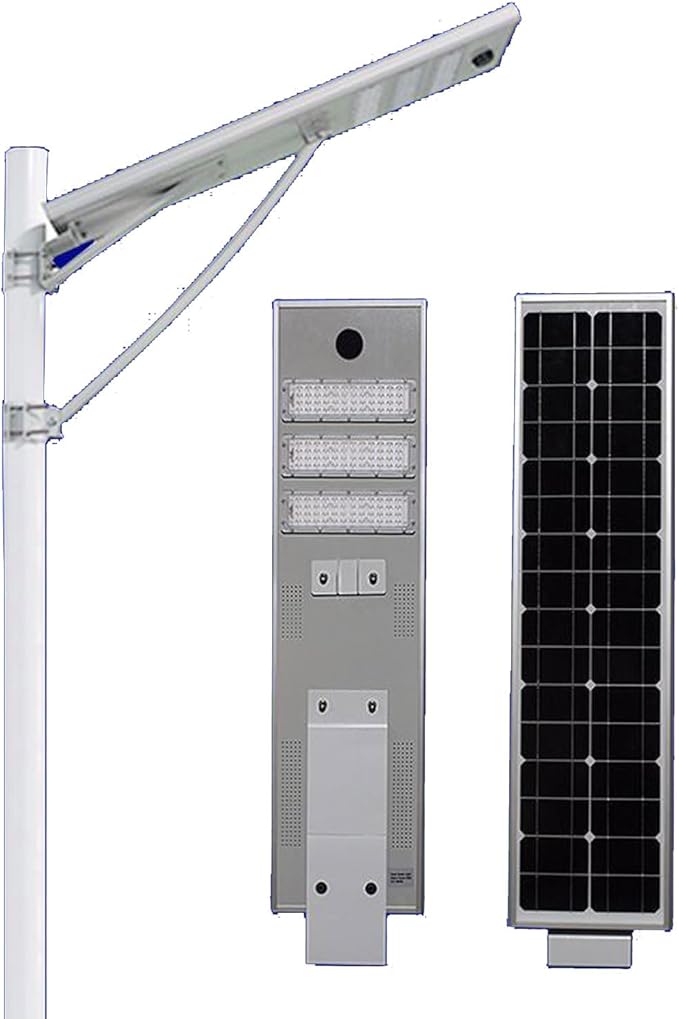 6000W Aluminum Frame LED Integrated Solar Street Light, IP65 Waterproof , Radar Sensor + Light Sensor, Dusk to Dawn Solar - Energize Trek