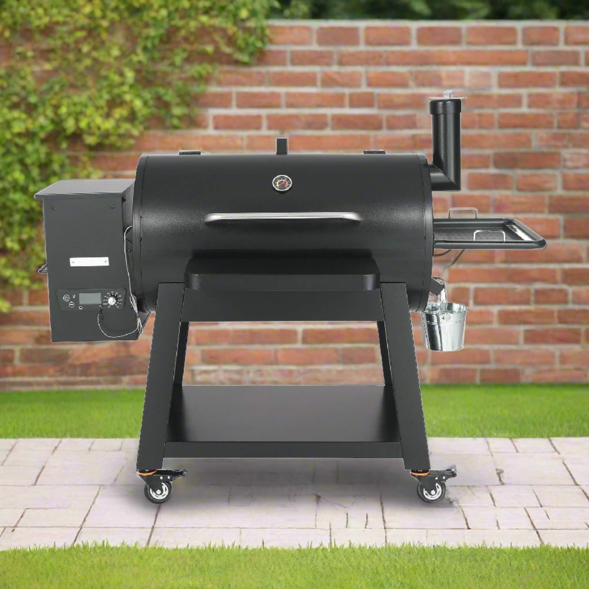62" Heavy Duty Portable Wood Pellet BBQ Grill With Cart (SAK91308) - Energize Trek