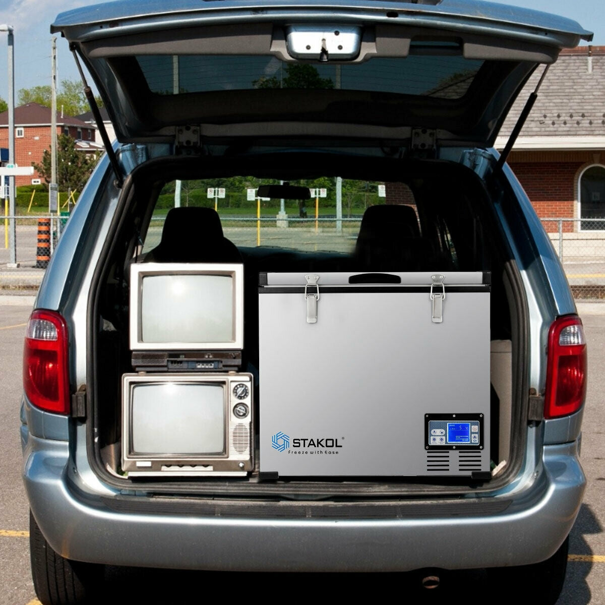 63-Quart Portable Compressor Camping Electric Car Cooler - Energize Trek