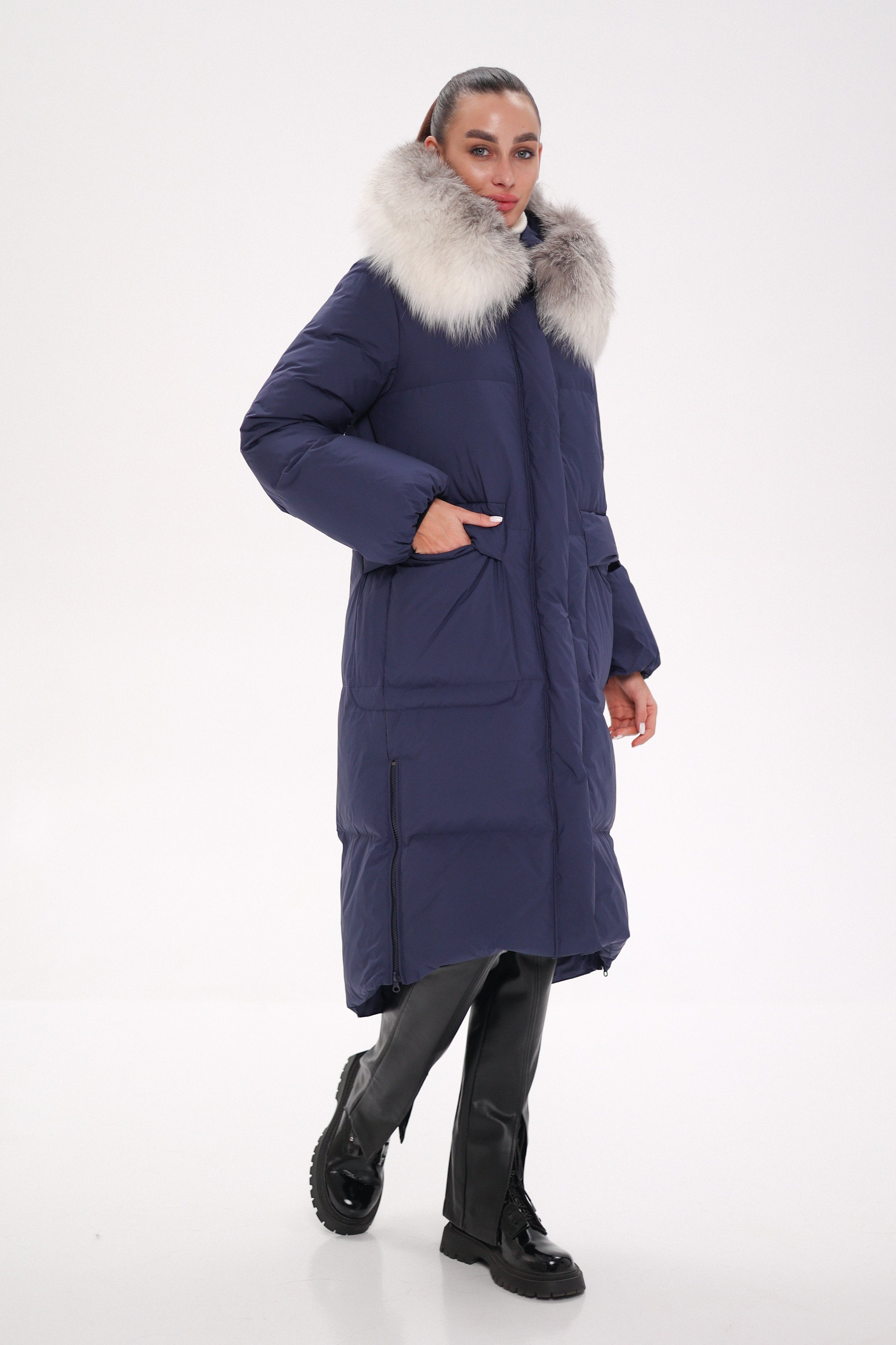 Genuine Silver Fox Down Fill Coat - Energize Trek