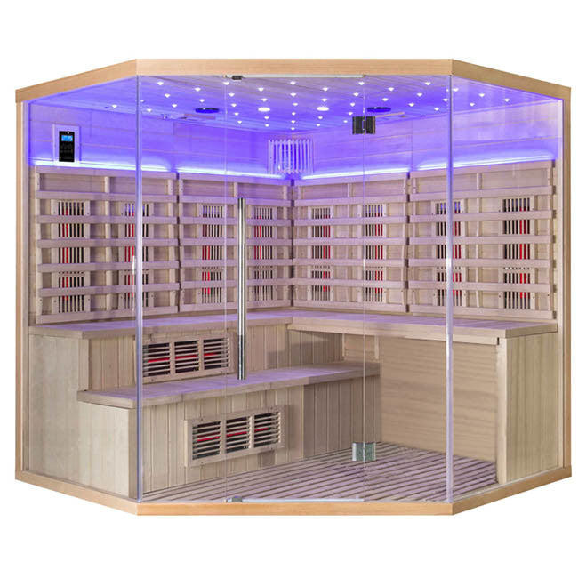 SAUNA EVOLUTION® 5-6 People Traditional Steam And Far Infrared Sauna Room Luxury 4 - Energize Trek
