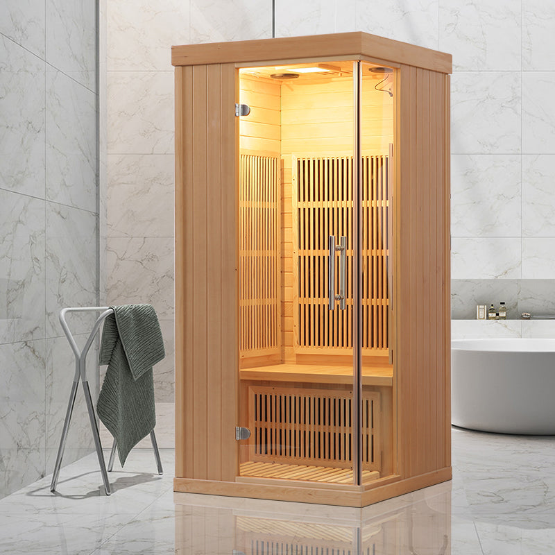 SAUNA EVOLUTION®  Indoor Carbon Heaters Glass Door Sauna Room Far Infrared 09 - Energize Trek