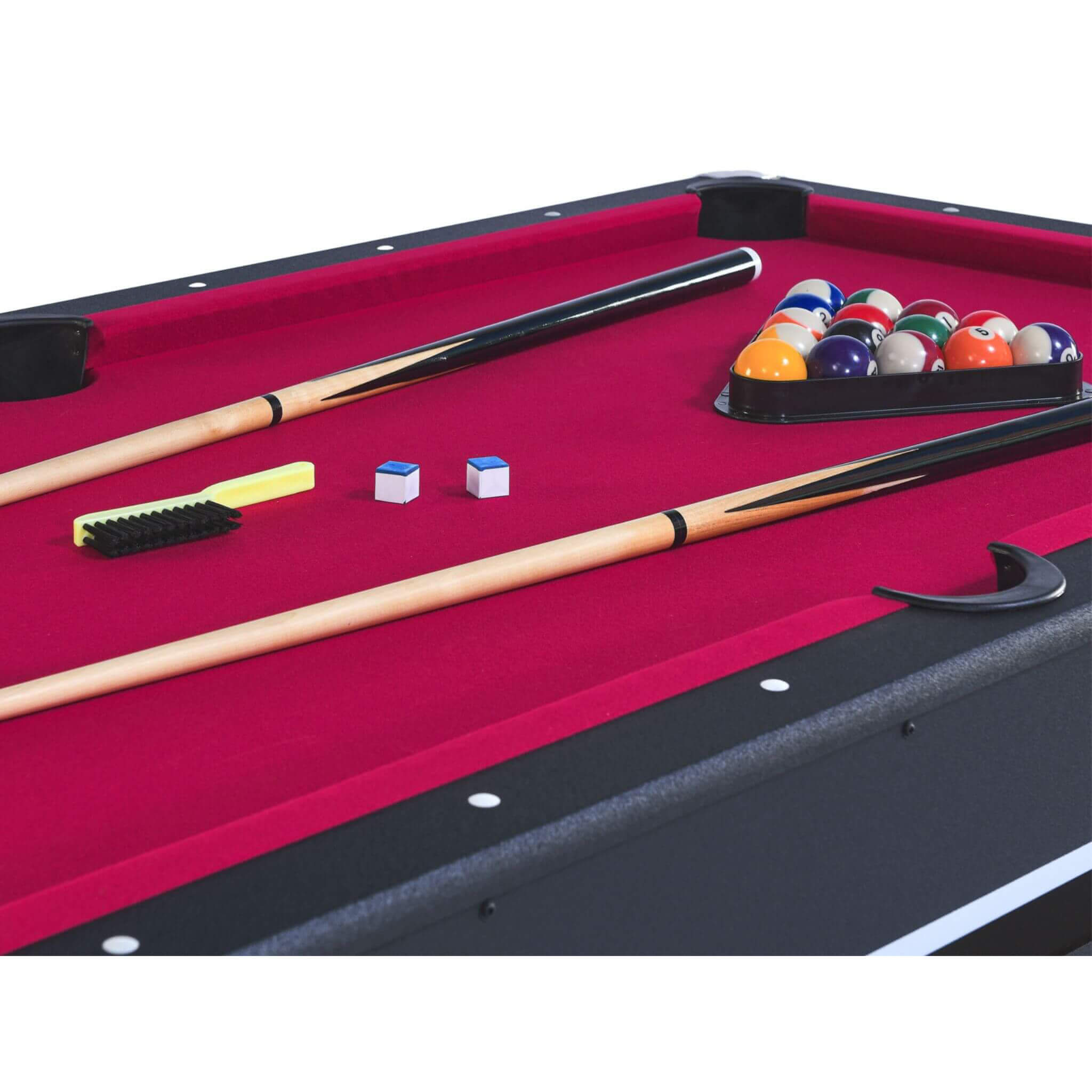 6FT Premium Wooden Multifunctional Pool Table With Table Tennis Top (SAK62741) - Energize Trek