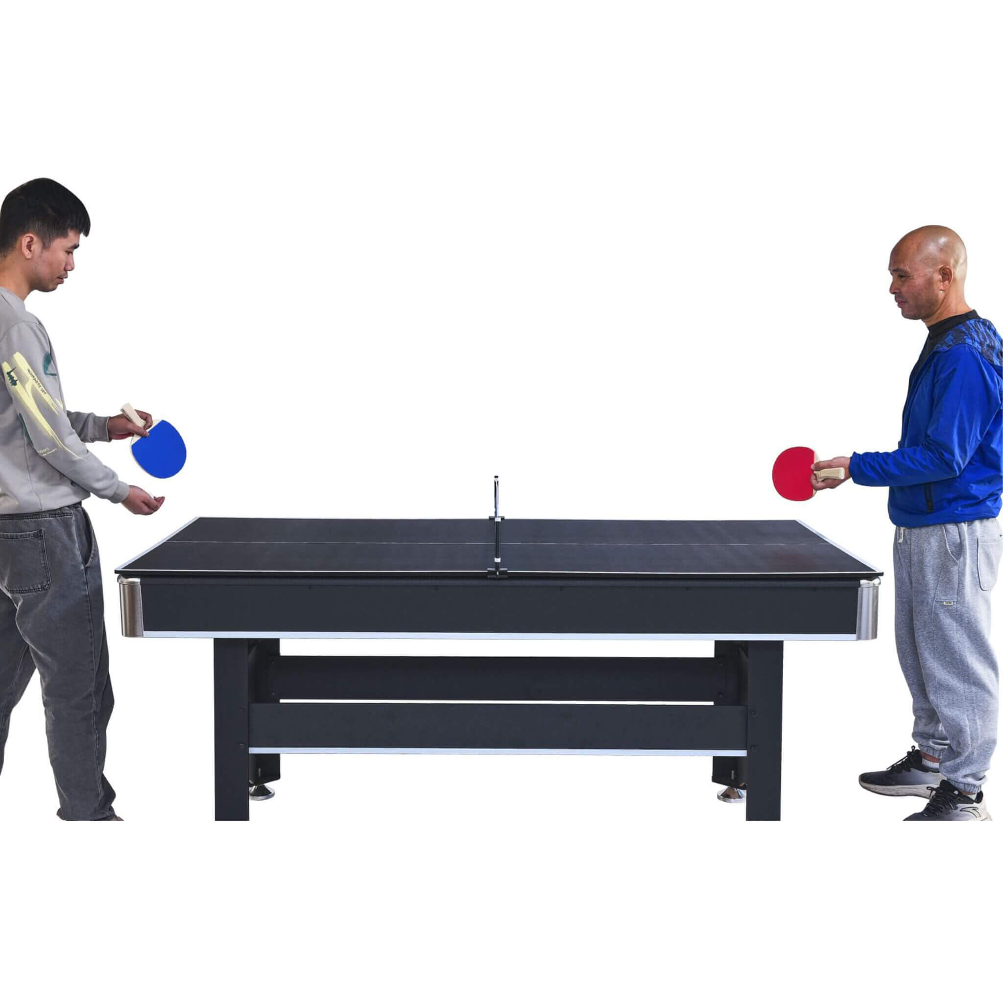 6FT Premium Wooden Multifunctional Pool Table With Table Tennis Top (SAK62741) - Energize Trek
