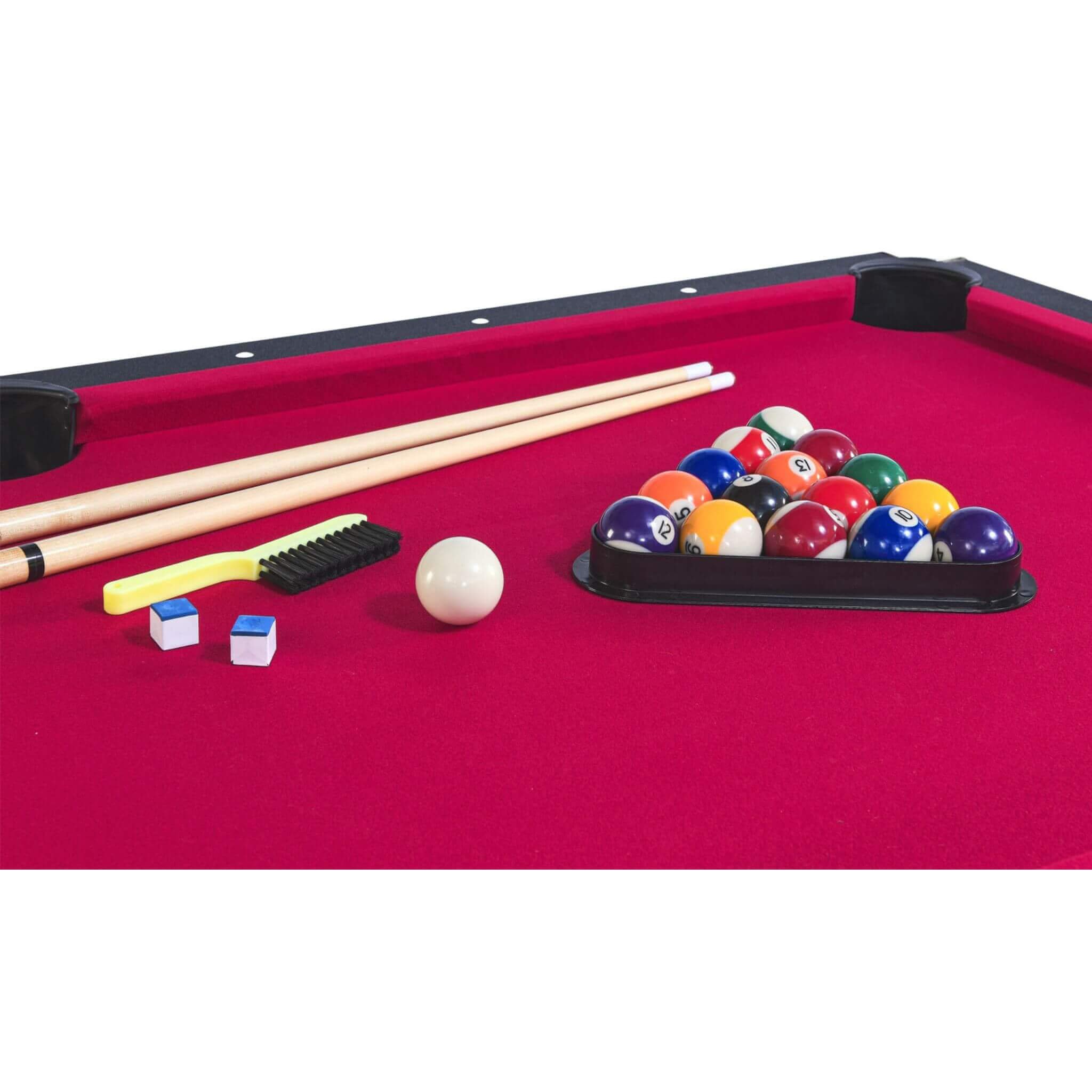 6FT Premium Wooden Multifunctional Pool Table With Table Tennis Top (SAK62741) - Energize Trek