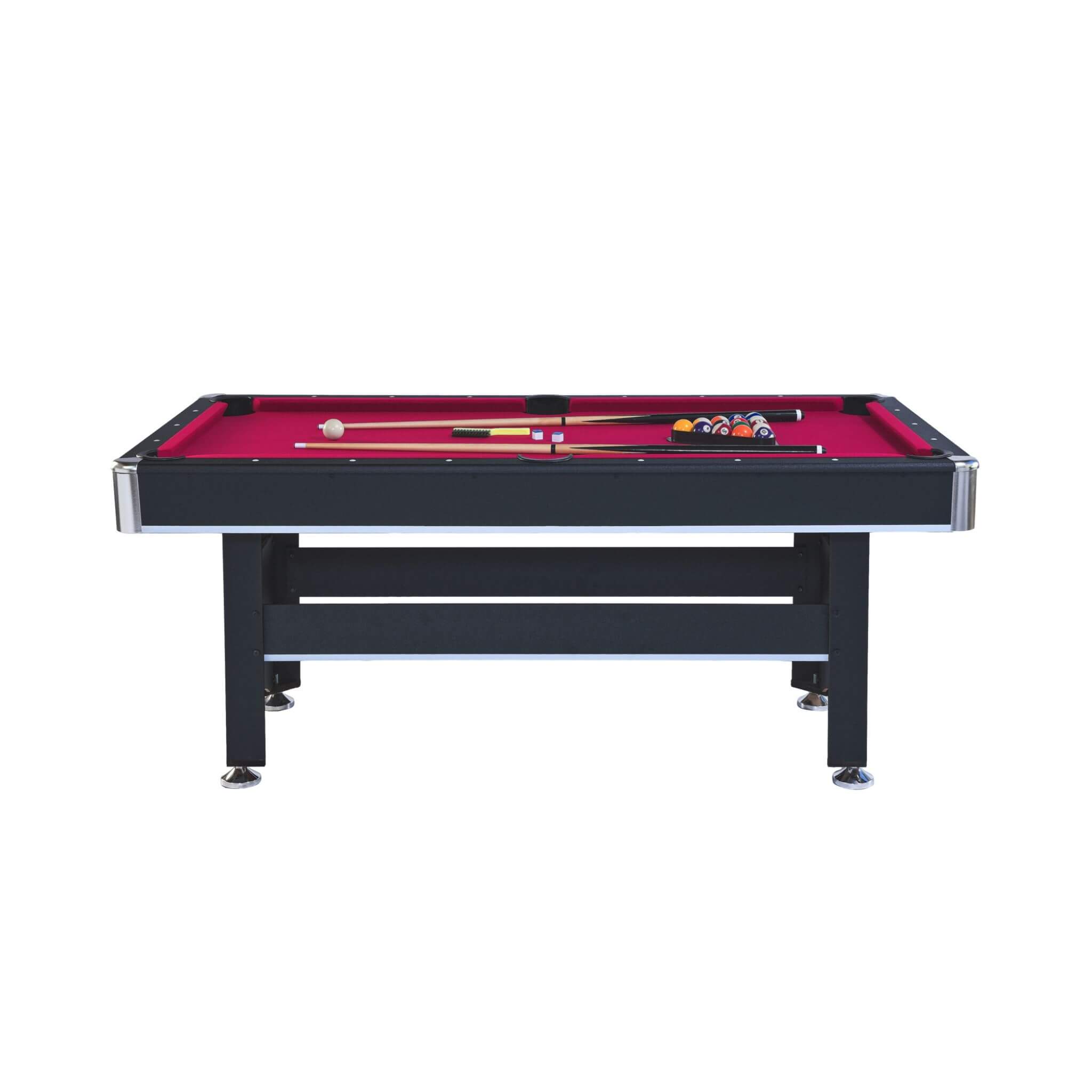 6FT Premium Wooden Multifunctional Pool Table With Table Tennis Top (SAK62741) - Energize Trek