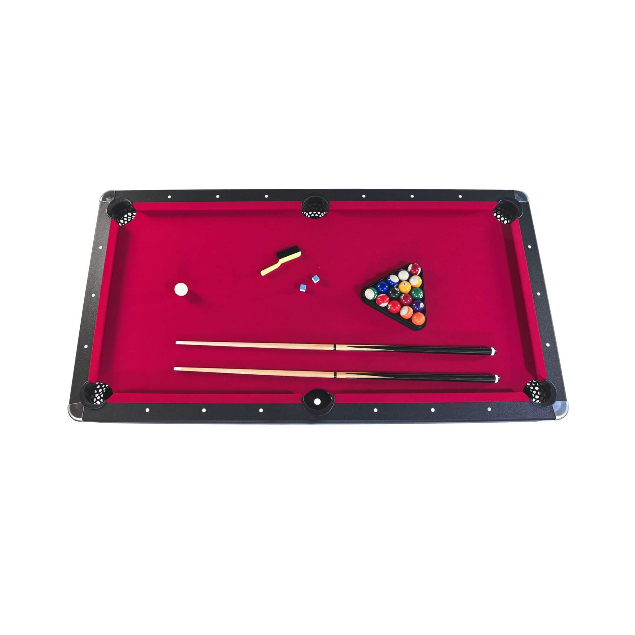 6FT Premium Wooden Multifunctional Pool Table With Table Tennis Top (SAK62741) - Energize Trek