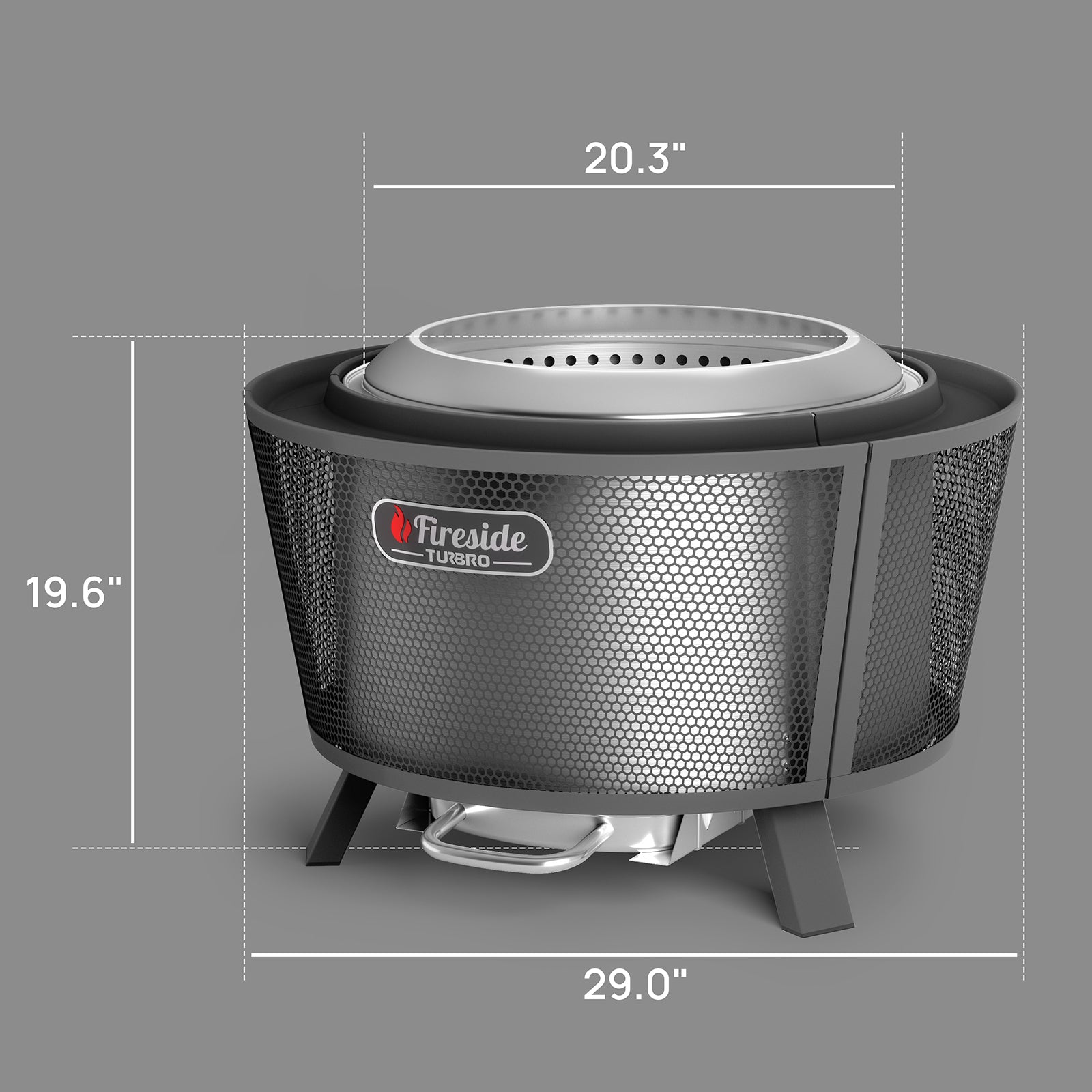Fireside Pluto R29 Outdoor Fire Pit  - Painted Black - Energize Trek