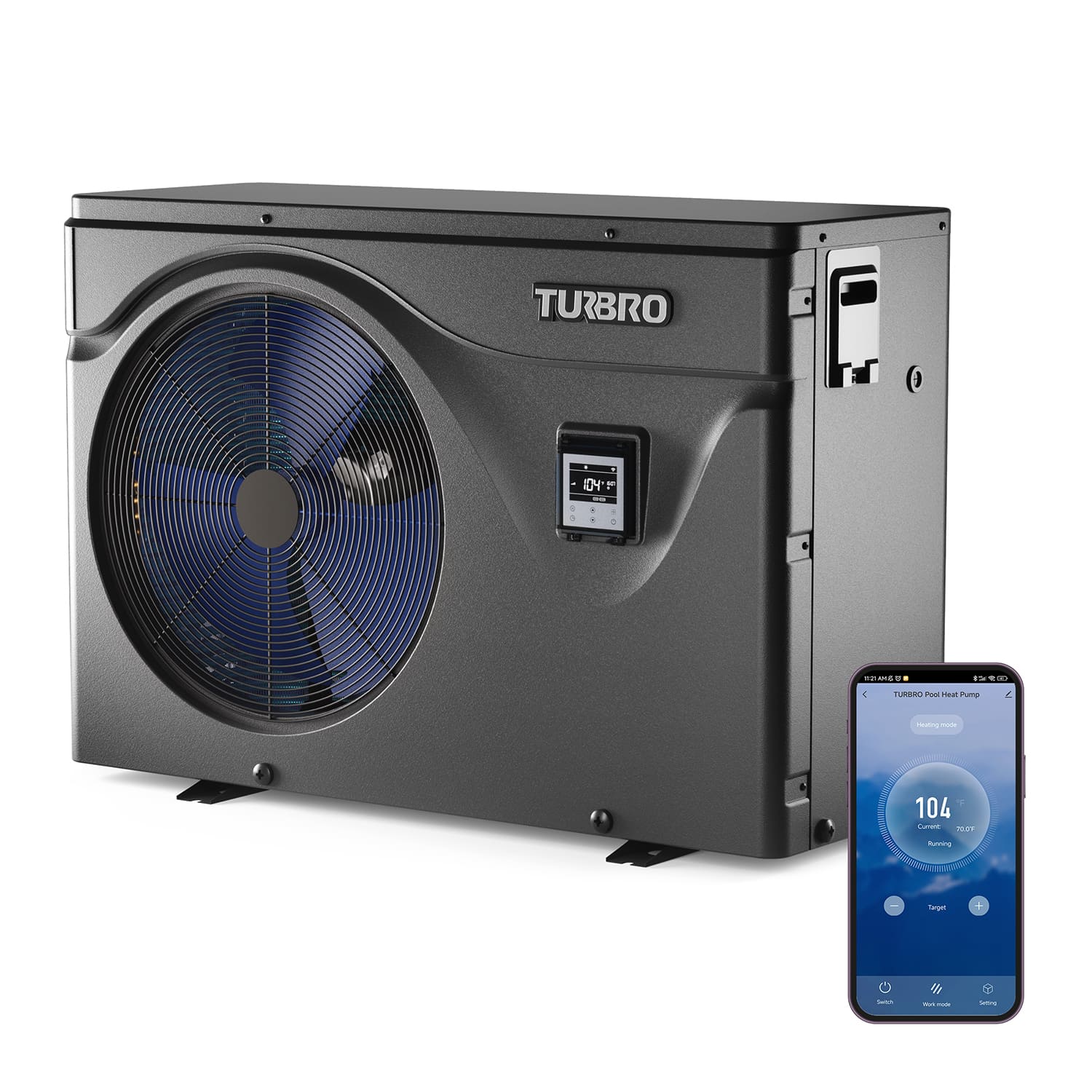 Beluga Inverter Swimming Pool Heat Pump, 33K/50K/58K/75K BTU - Energize Trek