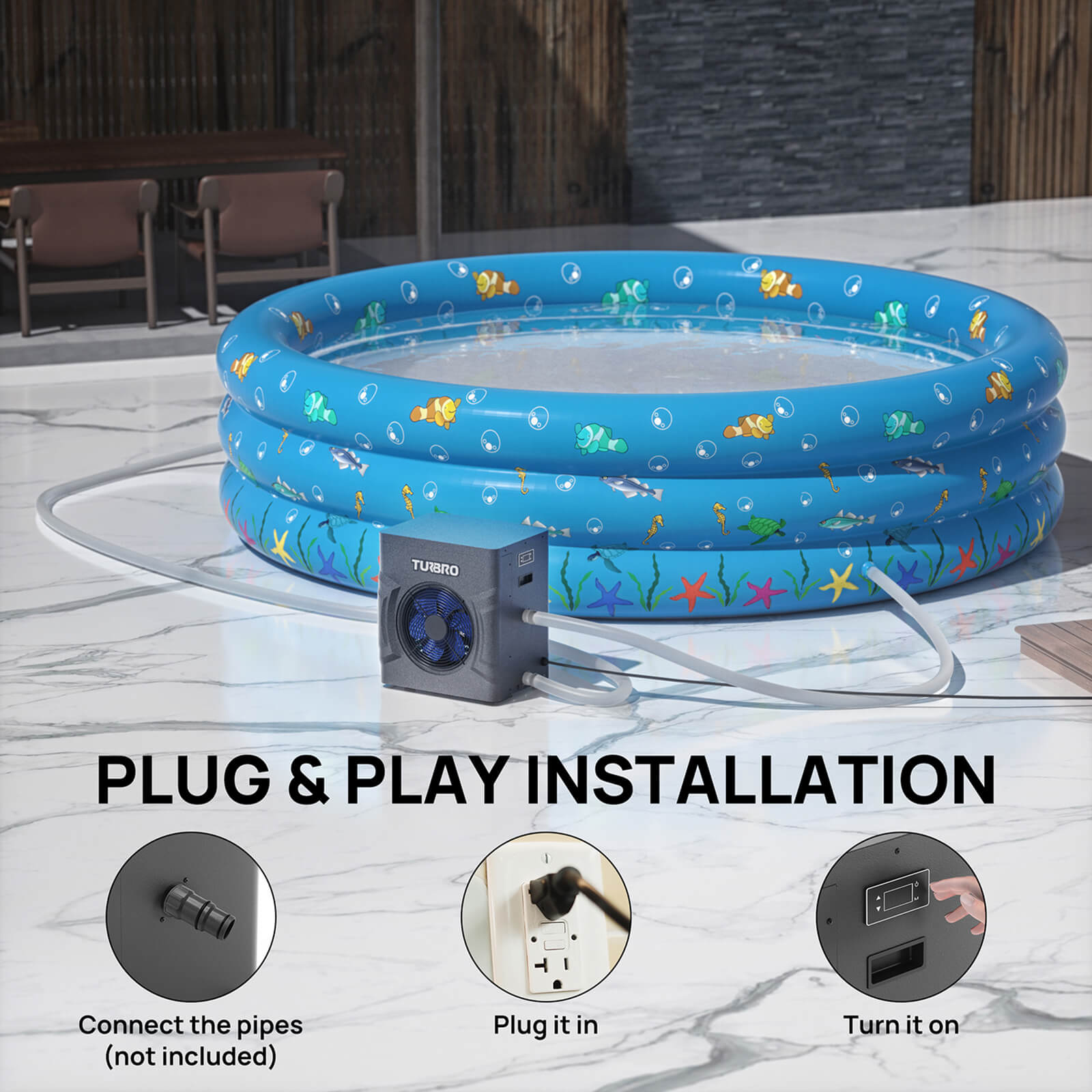 Manatee M20 20K BTU Swimming Pool Heat Pump - Energize Trek