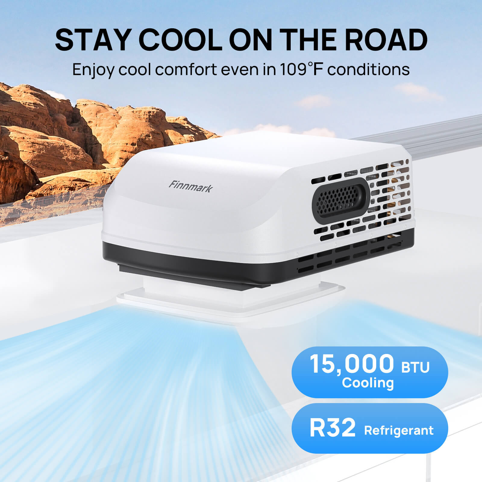 Finnmark 15,000 BTU RV Air Conditioner - Energize Trek