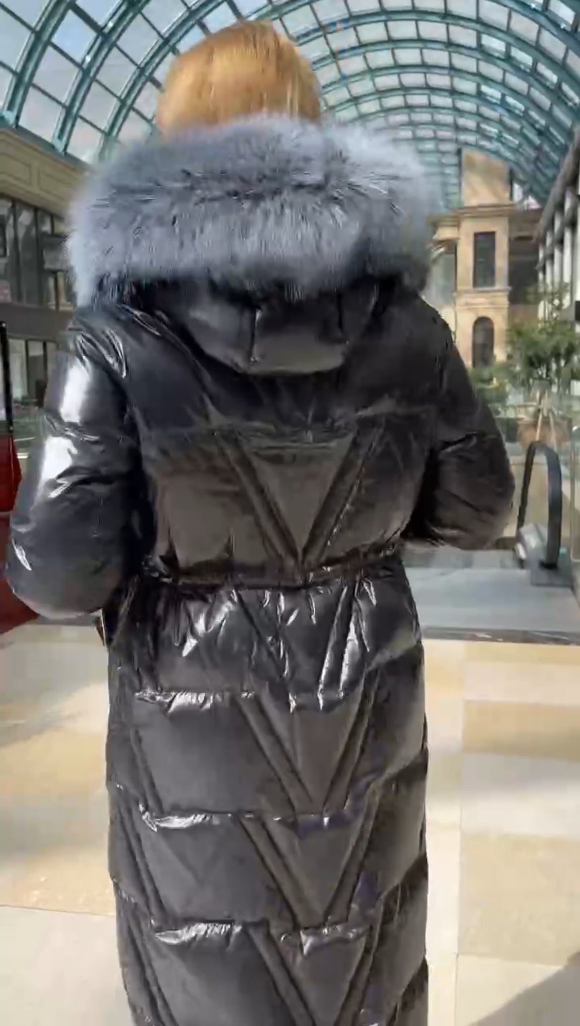 Genuine Silver Fox Fur Down Fill Coat - Energize Trek