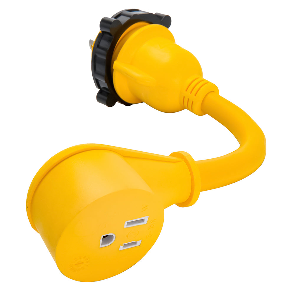 Camco 30AM15AF Power Grip Marine 12 Dogbone  MLocking90F Adapter 55616