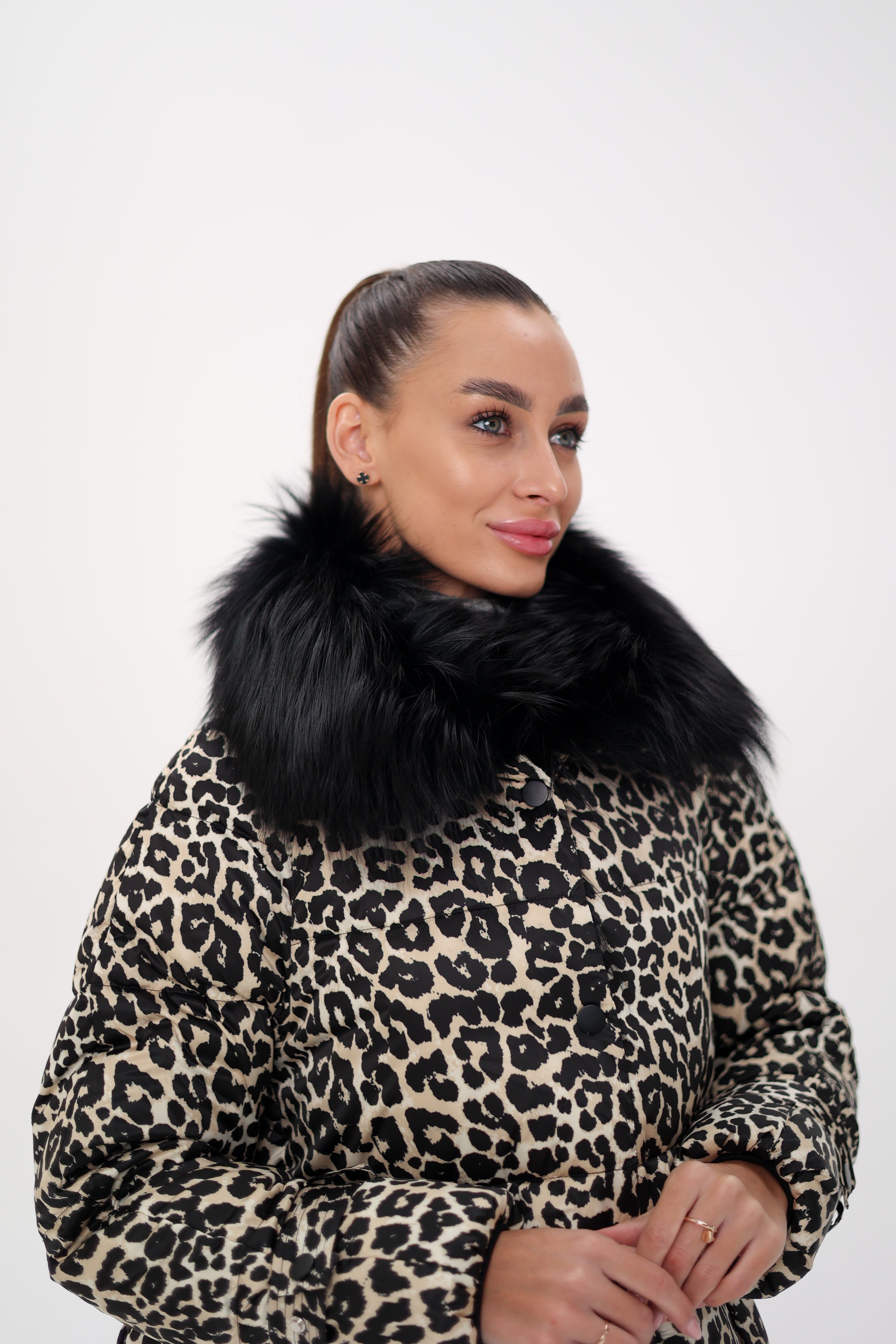 Genuine Polar Fox Leopard Luxe Down Parka - Energize Trek