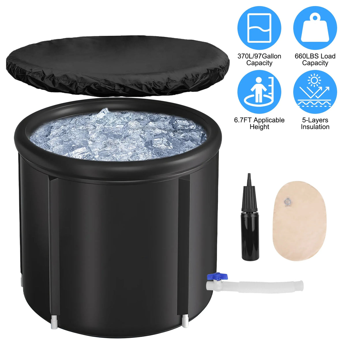 97Gal Large Size Ice BathTub - Energize Trek