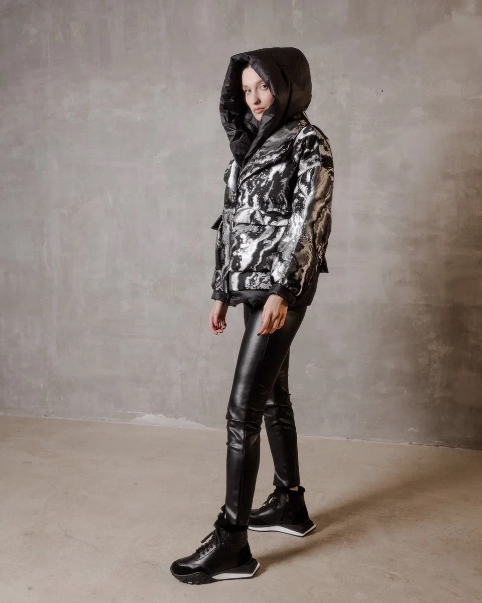 Marble Jacquard Down Fill Coat - Energize Trek