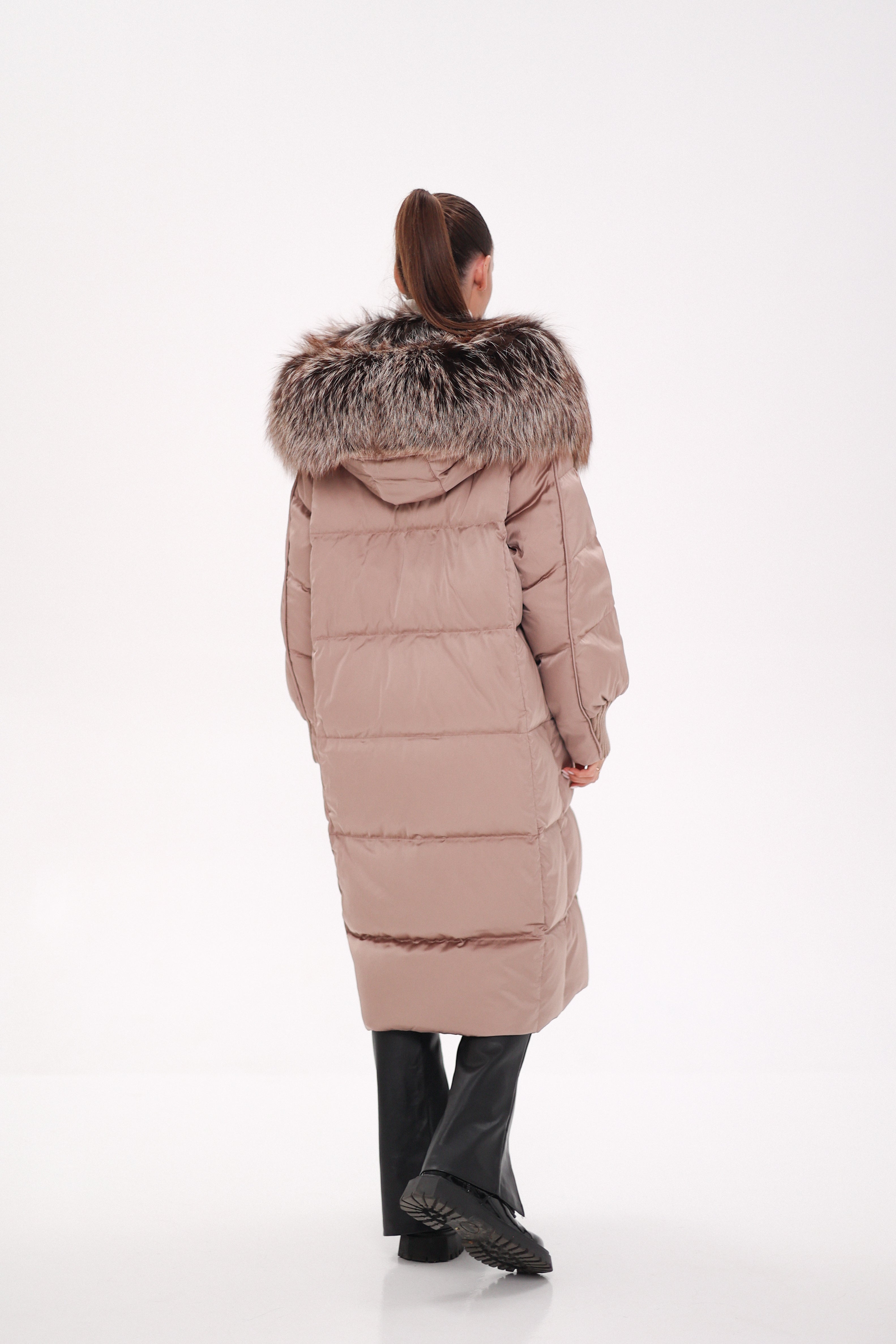Rei Silver Fox Fully Lined Hood Down Coat in Blush - Energize Trek