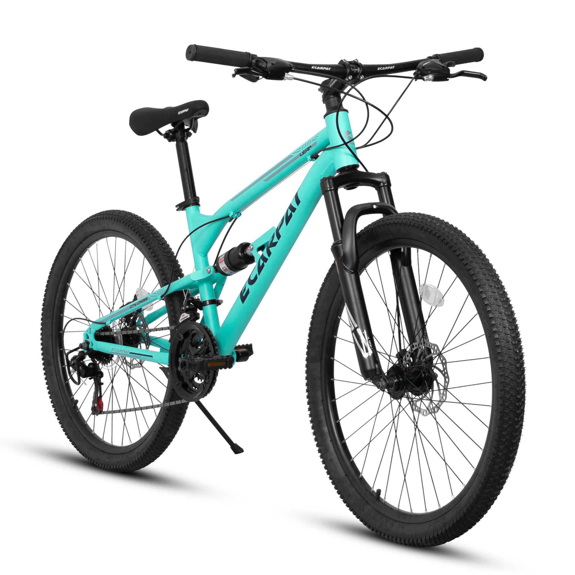 A26207 26 Inch Steel Frame Shock Fork Plus Shock Absorber 21-speed Unisex Mountain Bike - Energize Trek